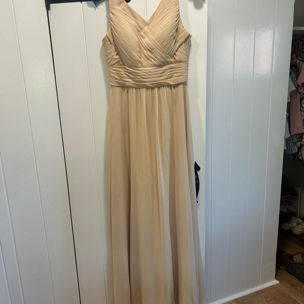 Azazie Beige / Champagne Bridesmaid Dress